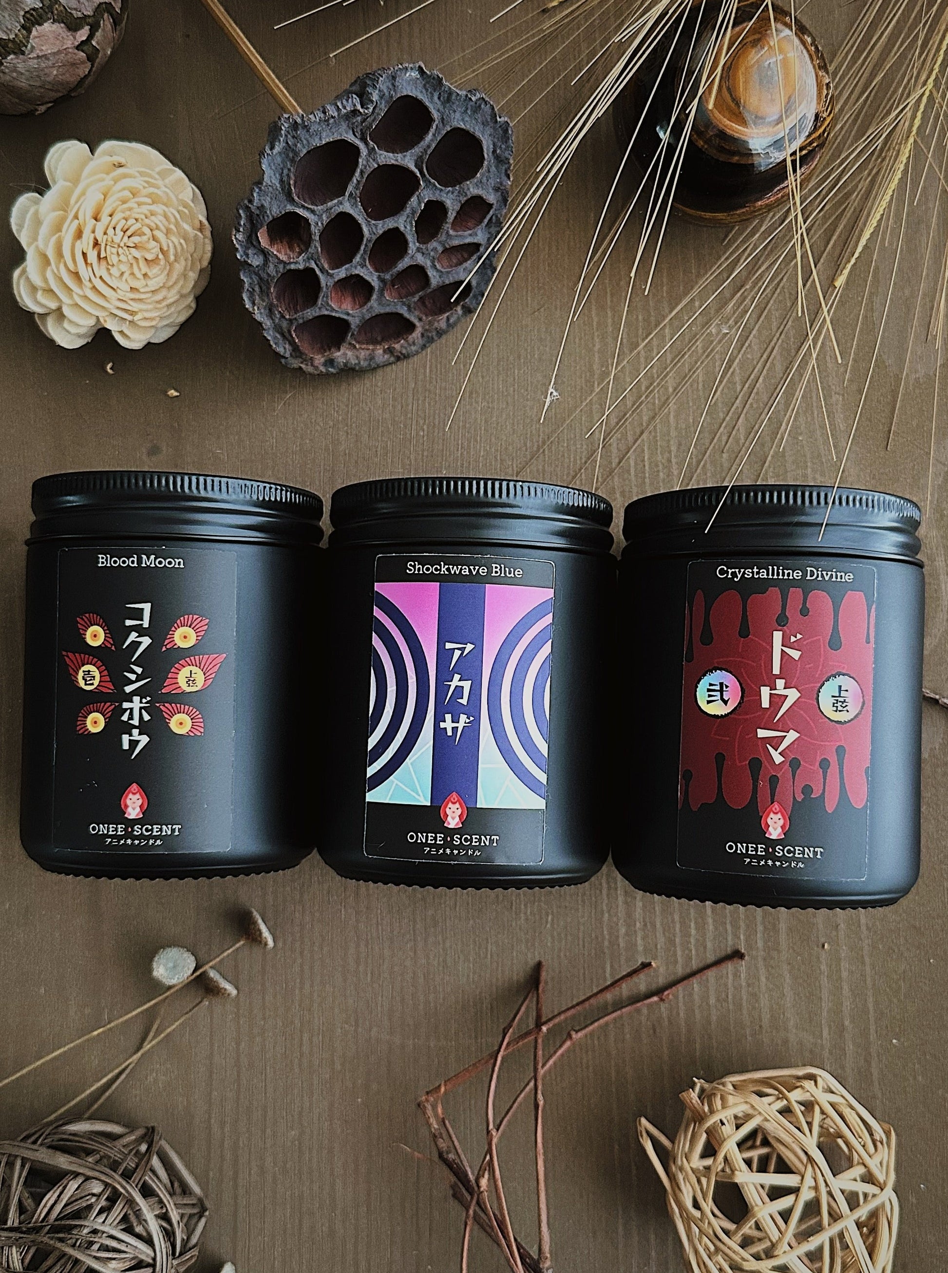 OneeScent Scented Candle Kimetsu no Yaiba Demon Slayer Upper Moons Twelve Kizuki Kokushibo Akaza Douma